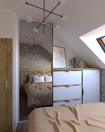 Décoration d'une chambre près de Chartres